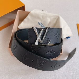 Louis Vuitton Men's Classic LV Initiales Embossed Leather Belt (Replica) - Image 1