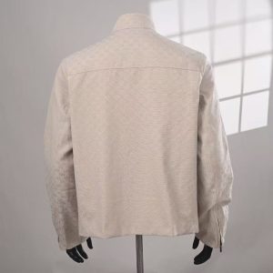 Men's Stand Collar All Over Jacquard Zip Up Jacket, Smart Casual Outerwear(GUCCI)(Top-tier replica) - Image 2